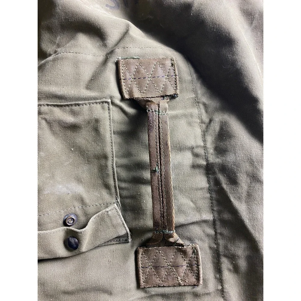 Vintage Olive Green Military Surplus Canvas Duffle Bag Heavy Duty Utility Sack